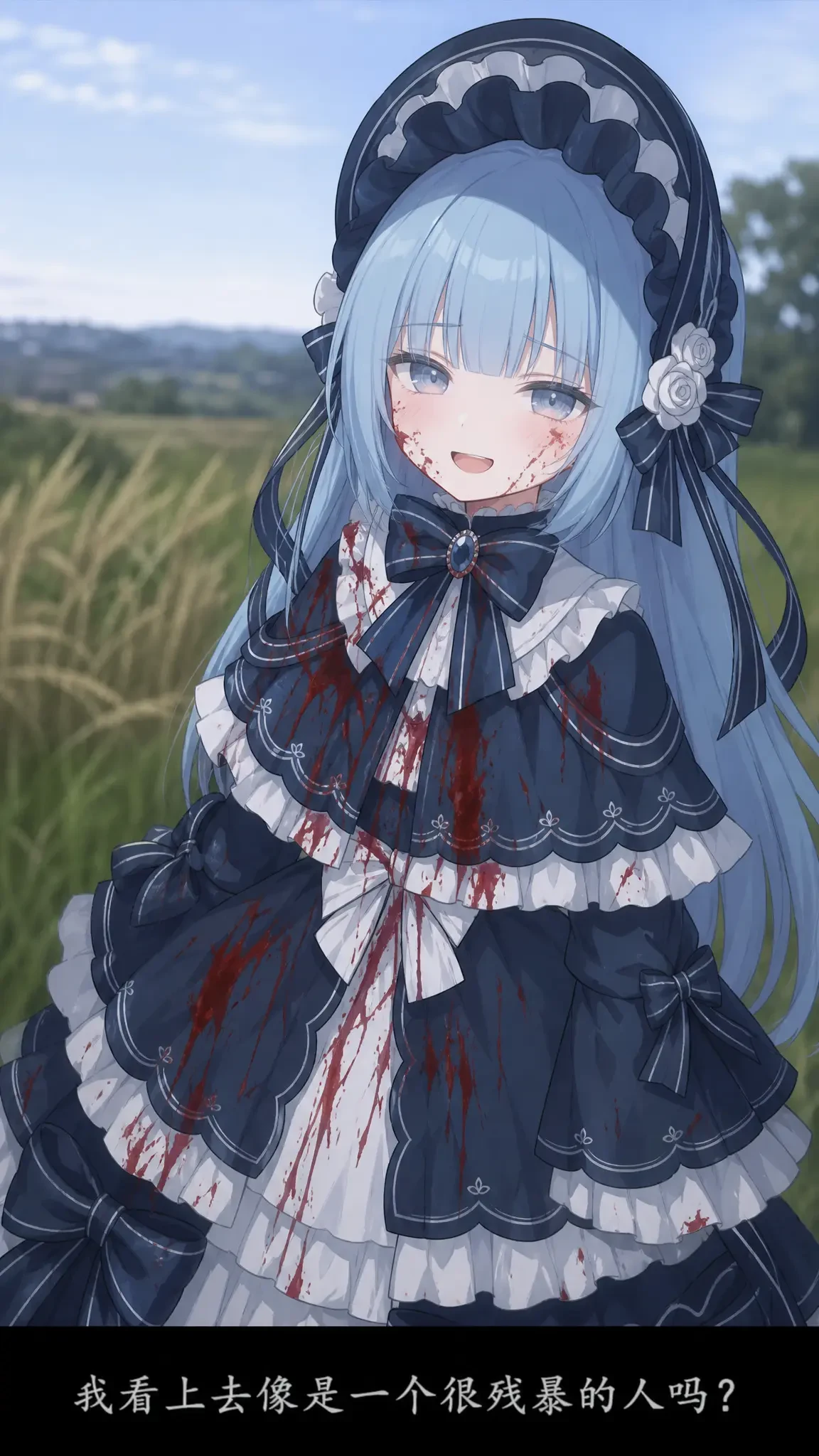 Anime Girl With Blood Splatter