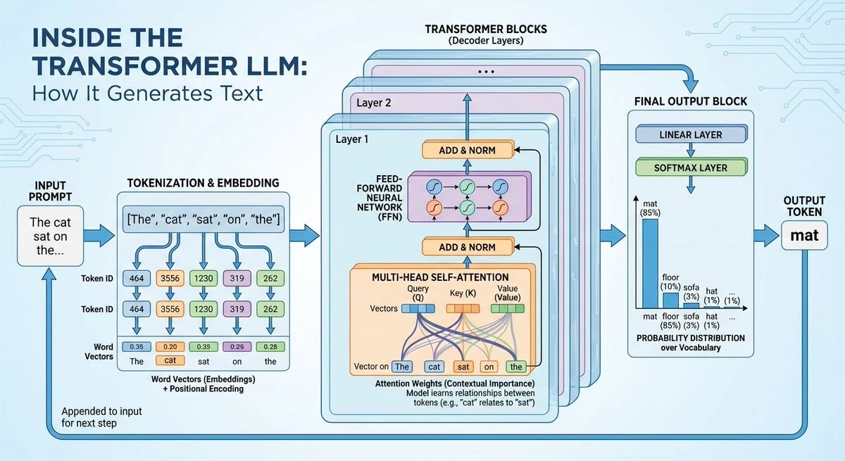 Transformer LLM Architecture Diagram