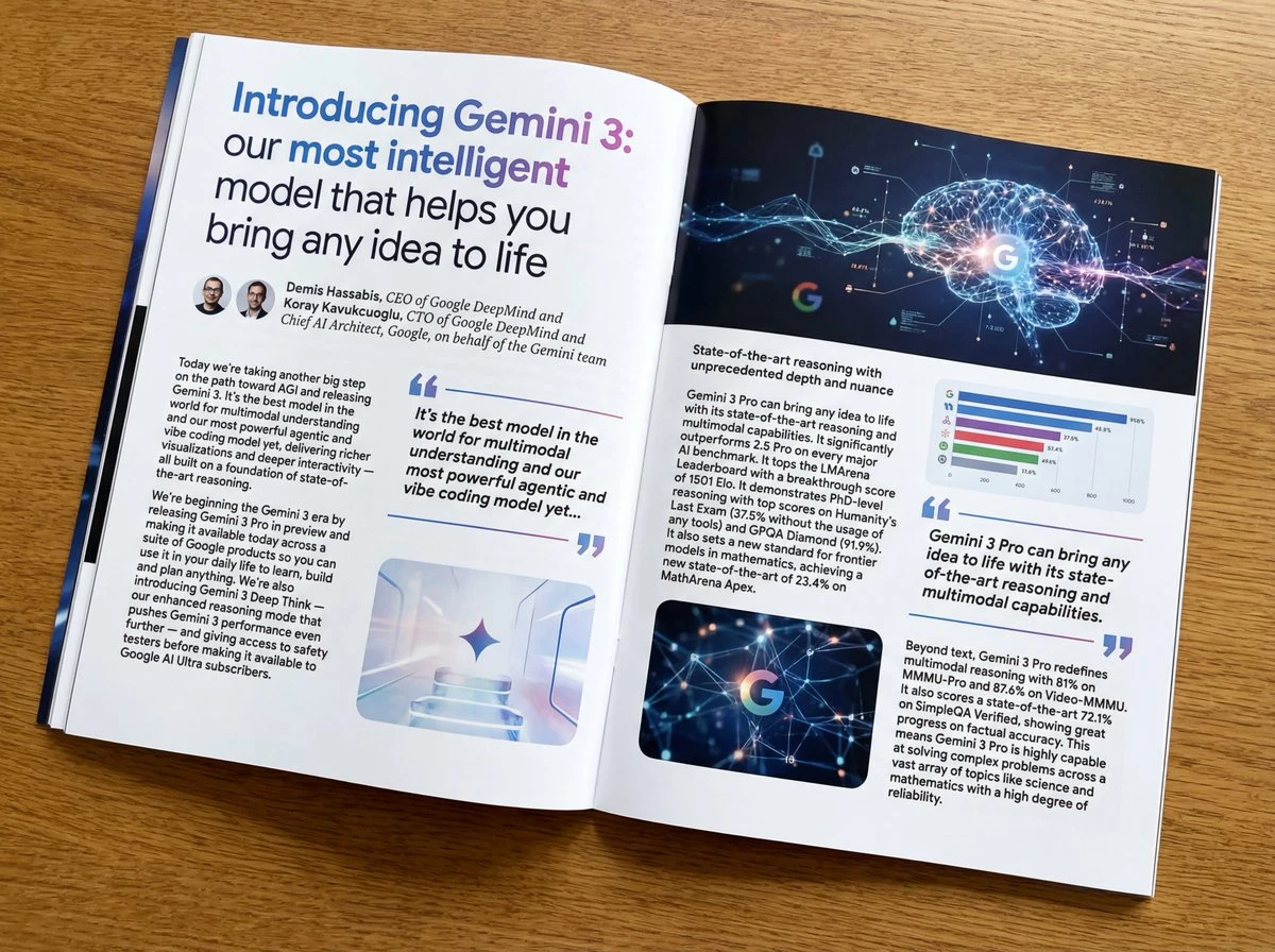 Glossy Magazine Article Layout Design