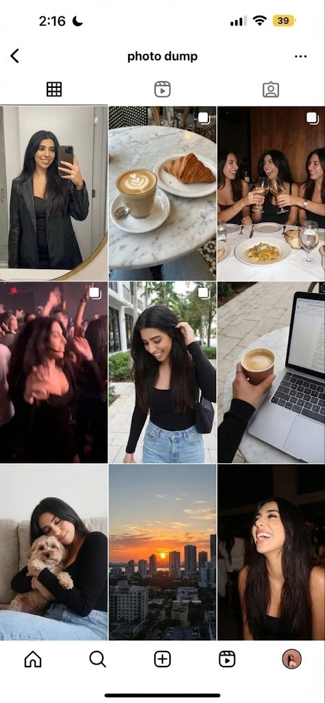 Instagram Style Weekend Photo Dump Grid